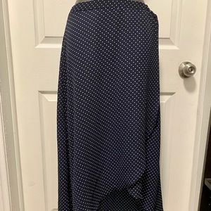 Green Envelope Blue and White Long Skirt